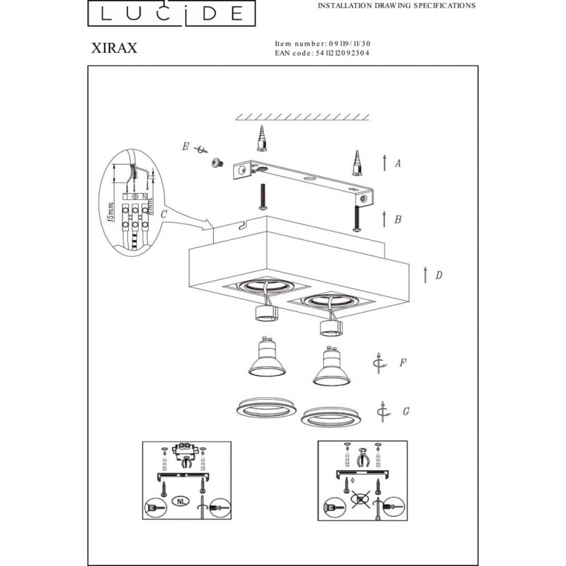 Plafon Lucide Xirax: Nowoczesny, Czarny, LED - Kup Online