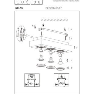 Plafon LED Xirax 3 - Elegancki design Lucide | Sklep z oświetleniem
