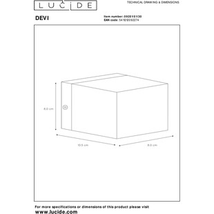 Kinkiet Lucide Devi czarny/złoty - Minimalistyczny design
