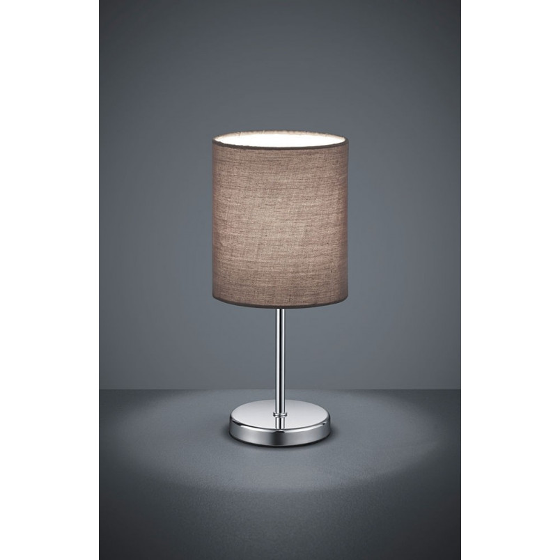 Lampa stołowa nocna Jerry beż/chrom - Reality | Eleganckie oświetlenie