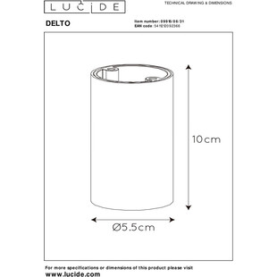Lampa spot Delto Round LED biała | Lucide - Oświetlenie