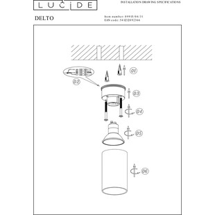 Lampa spot Delto Round LED biała | Lucide - Oświetlenie