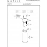 Lampa spot Delto Round LED biała | Lucide - Oświetlenie