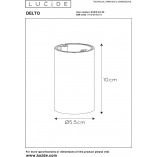 Lampa Delto Round LED Lucide | Szara, Nowoczesna | Kup Teraz