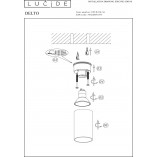 Lampa Delto Round LED Lucide | Szara, Nowoczesna | Kup Teraz