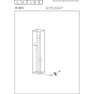 Lampa podłogowa czarna Loft Ruben - Lucide | Kup online