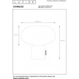 Lampa stołowa Lucide Charlize: Szkło dymione, marmur - Kup teraz!