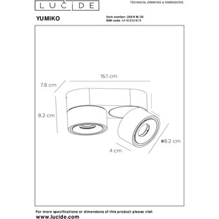 Plafon LED Yumiko II - Minimalizm i Elegancja | Lucide