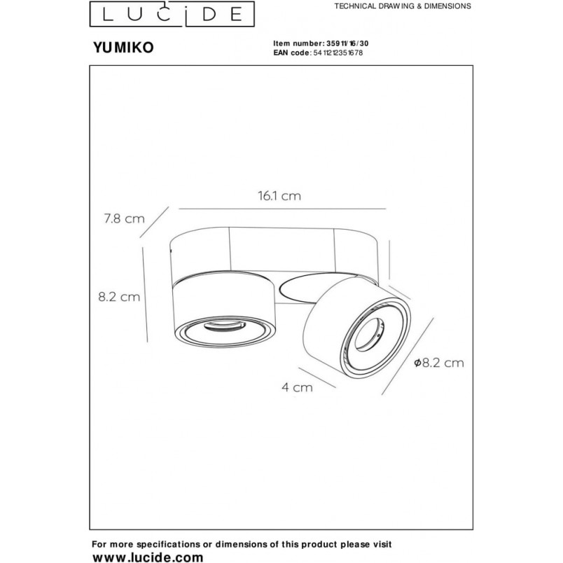 Plafon LED Yumiko II - Minimalizm i Elegancja | Lucide