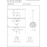 Lampa wisząca geometryczna biała Lucide Malunga 25cm | Sklep Lamp