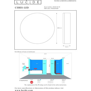 Plafon LED Ceres czarny Lucide | Minimalistyczny design
