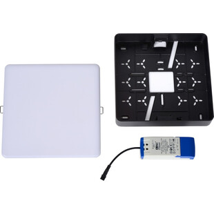 Plafon kwadratowy minimalistyczny Ceres 21 Led Czarny marki Lucide