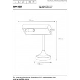 Lampa biurkowa Banker biała Lucide | Styl retro i vintage