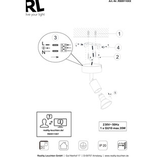 Kinkiet Paris tytanowy Reality - Minimalistyczny design | Kup teraz!