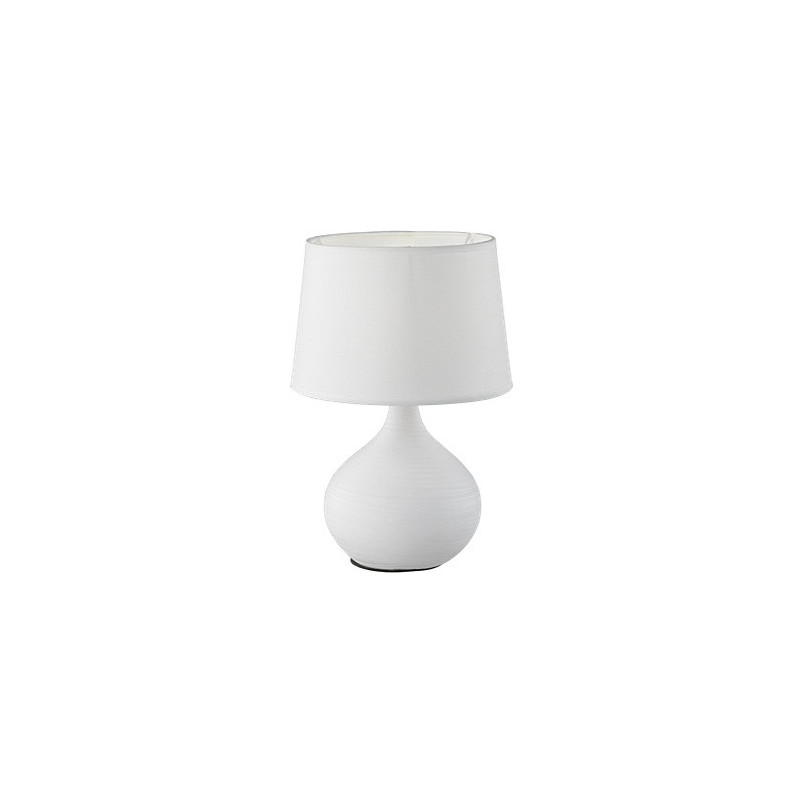 Lampa stołowa biała Martin Reality | Ceramiczna, tkanina