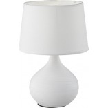 Lampa stołowa biała Martin Reality | Ceramiczna, tkanina