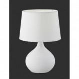 Lampa stołowa biała Martin Reality | Ceramiczna, tkanina