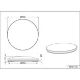 Plafon Hikari LED biały 74cm - Eleganckie oświetlenie