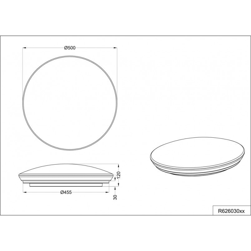 Plafon LED Potz 50cm biały | Reality - Oświetlenie