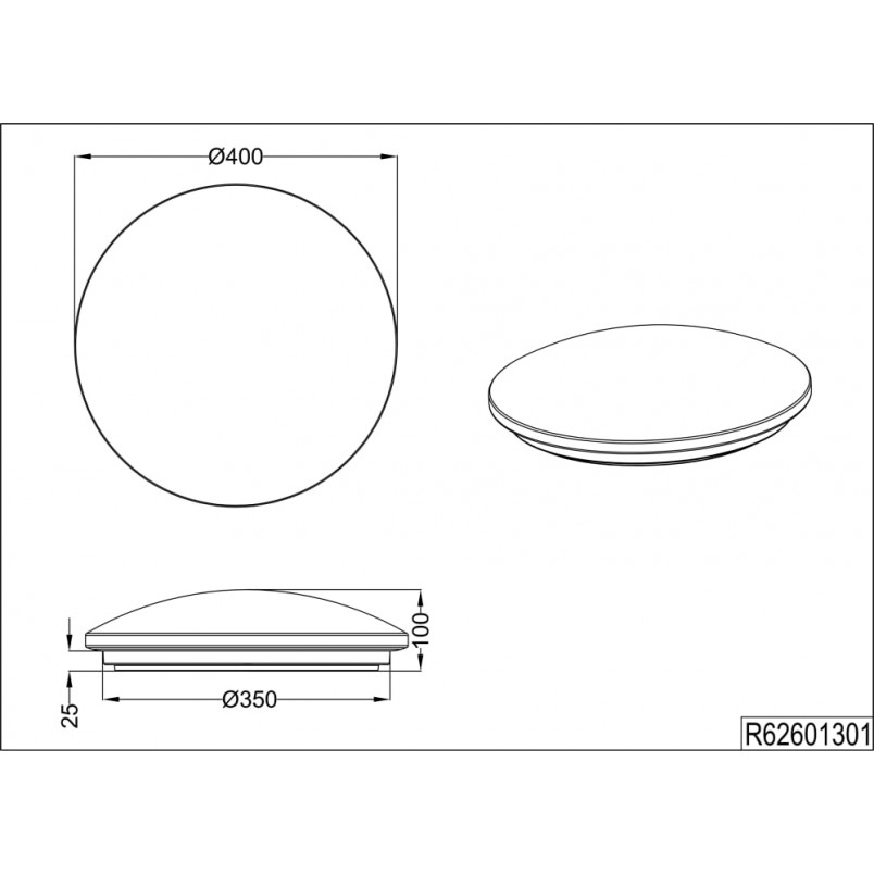 Plafon LED Putz biały 37cm - Reality | Oświetlenie do łazni