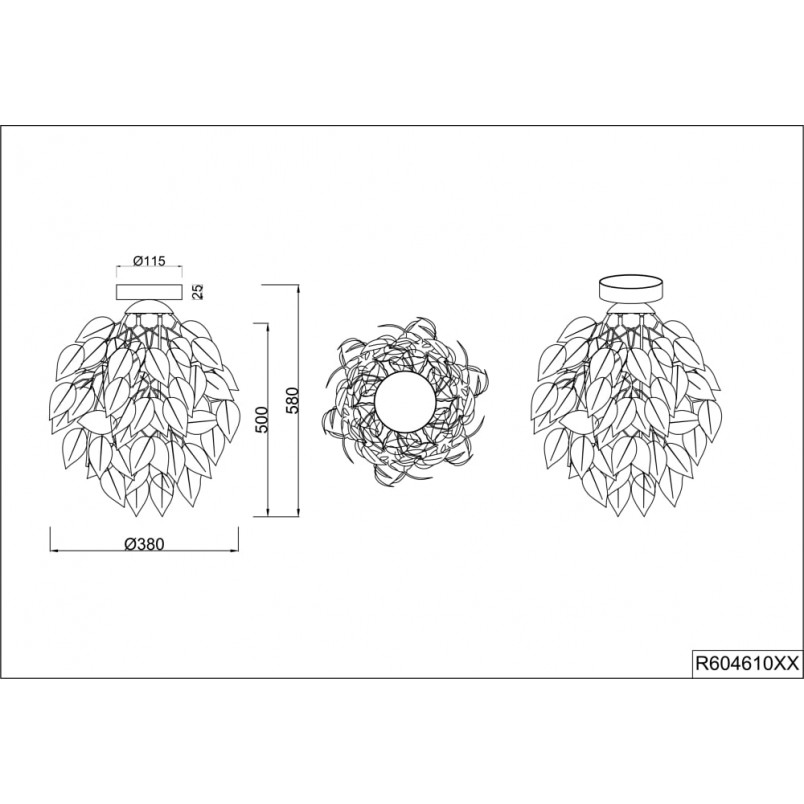 Plafon Leavy biały/chrom Reality - Elegancki design | Kup online
