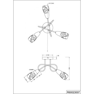 Lampa sufitowa Colmar III - nowoczesny design, szkło, Reality