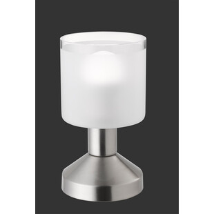 Lampa stołowa szklana Reality Gral - Biały / Nikiel | Sklep z lampami