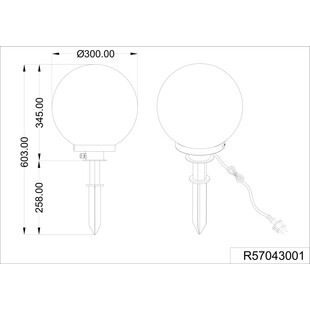 Lampa ogrodowa kula Bolo 30cm - Eleganckie oświetlenie ogrodu