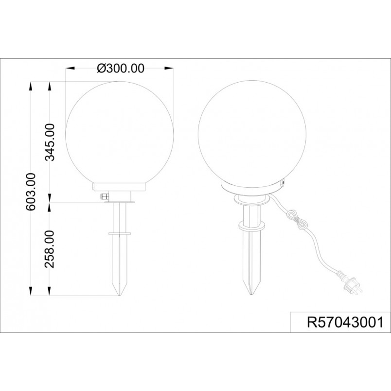 Lampa ogrodowa kula Bolo 30cm - Eleganckie oświetlenie ogrodu
