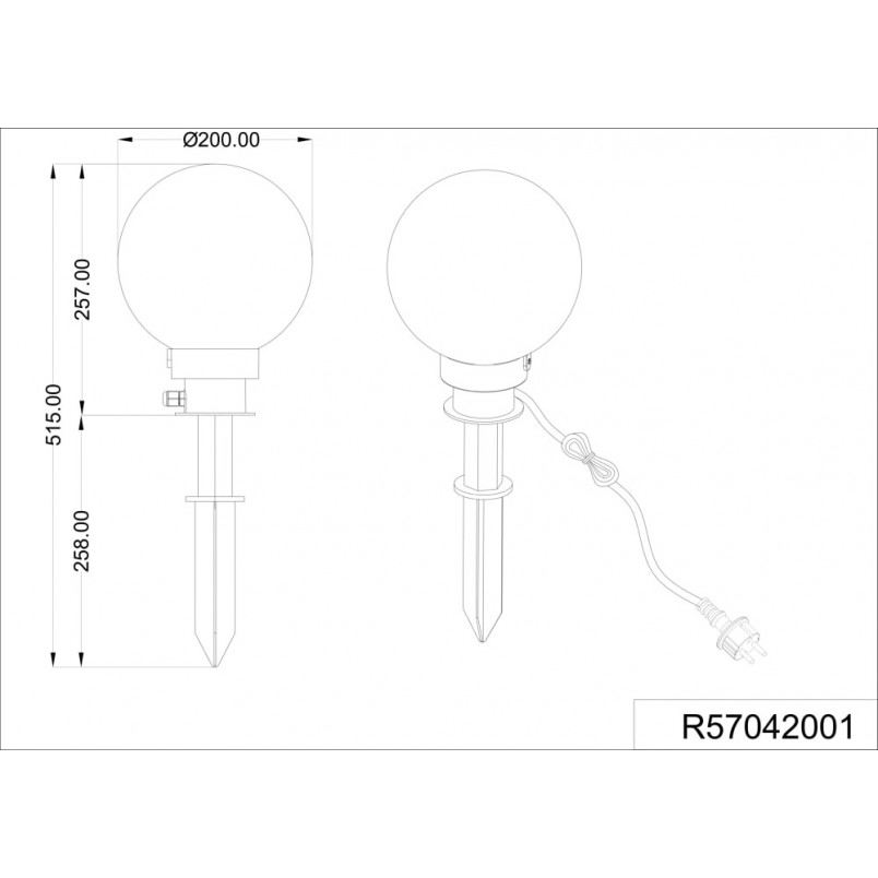 Lampa ogrodowa kula Bolo 20cm - Reality | Oświetlenie