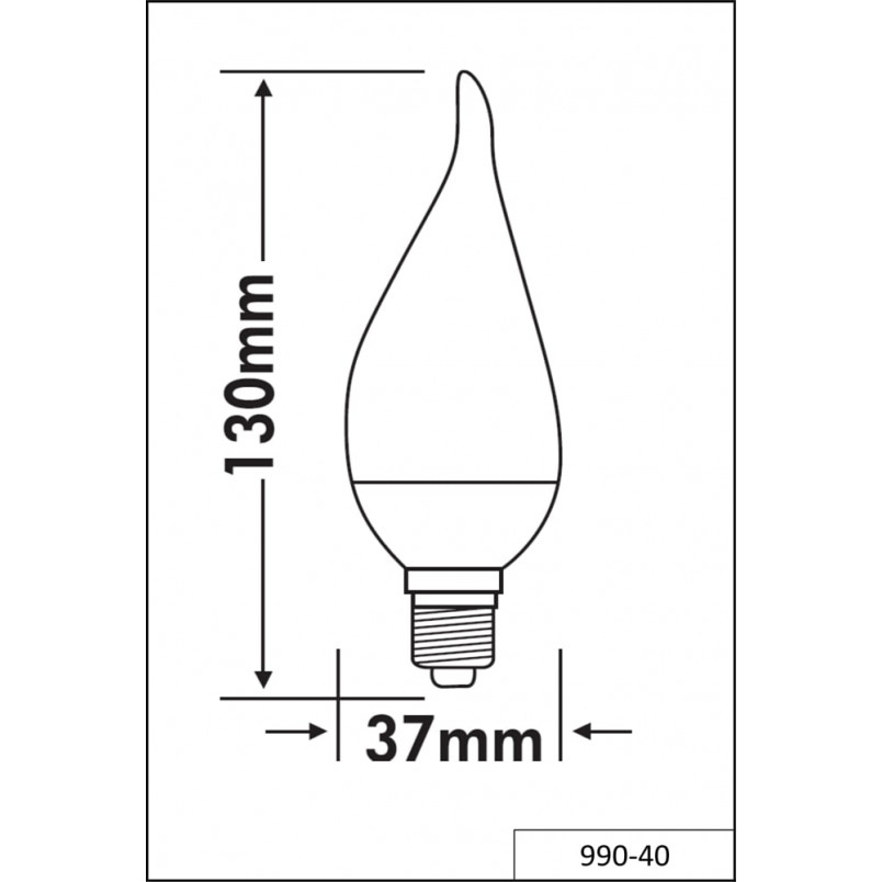 Żarówka Dekoracyjna E14 Trio - Wygięta LED 4W - Biała