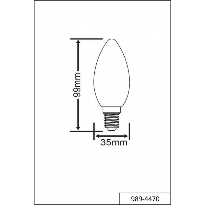 Żarówka LED E14 Świeca Trio | 4W, Ciepła Barwa