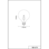 Żarówka Globe E27 6W LED Bursztynowa Trio - Odkryj ciepły blask!