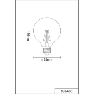 Żarówka Globe E27 6W Trio - Dekoracyjny Smak Oświetlenia