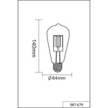 Żarówka Trio Tłok E27 6W LED Bursztynowa - Oświetlenie