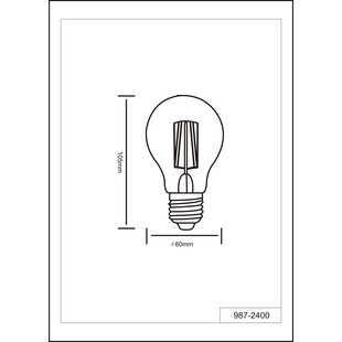 Żarówka Globe E27 4W Trio - Dekoracyjna, Przezroczysta