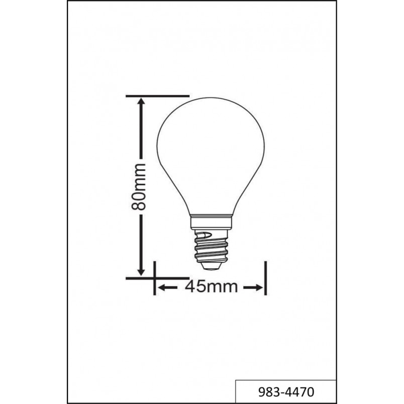 Żarówka Dekoracyjna Kropla E14 4W LED Trio - Ciepłe Światło