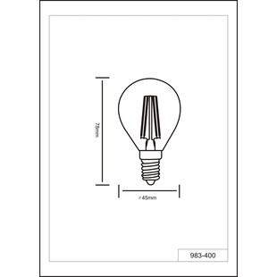 Żarówka Kropla E14 LED Trio | Dekoracyjna, Ciepła Barwa