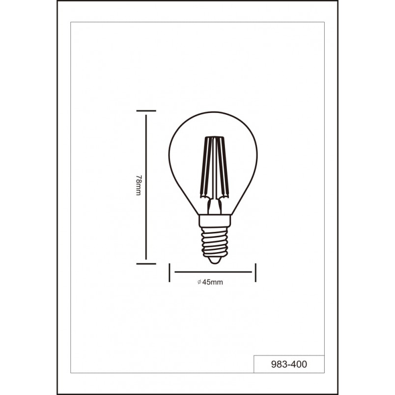 Żarówka Kropla E14 LED Trio | Dekoracyjna, Ciepła Barwa