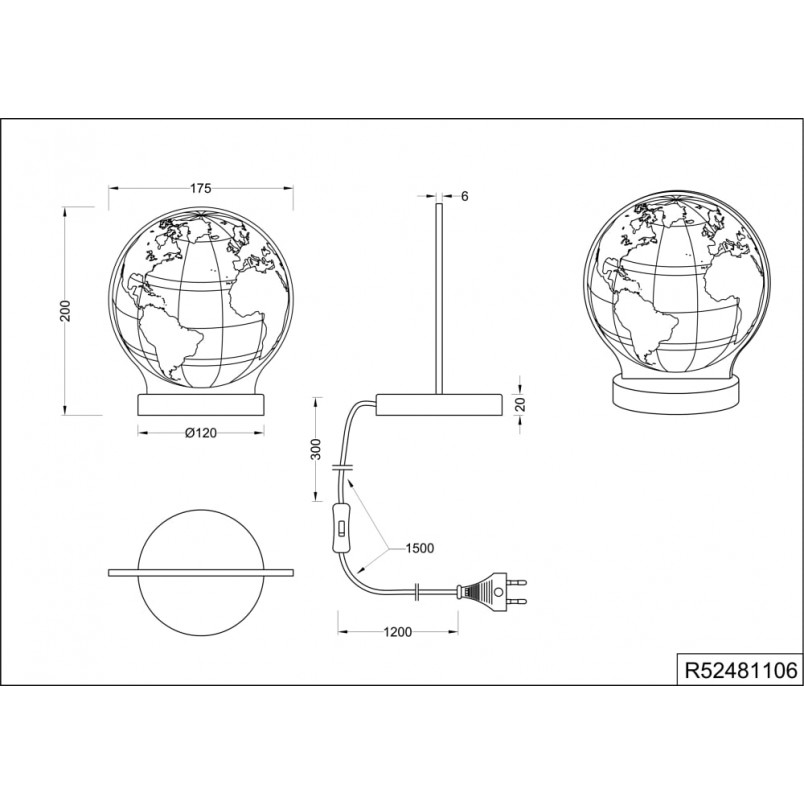 Lampa stołowa Globe LED Reality - Chrom - Kup teraz!