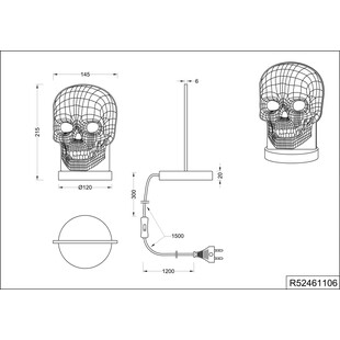 Lampa Stołowa Skull Reality - Oryginalny Design | Kup Teraz