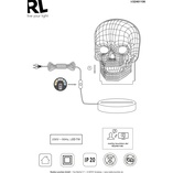 Lampa Stołowa Skull Reality - Oryginalny Design | Kup Teraz