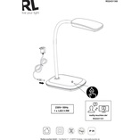 Lampa biurkowa LED Boa biała | Reality - Nowoczesne oświetlenie