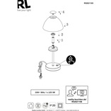 Lampa stołowa Queen biało-mosiężna | Reality - Elegancja i styl