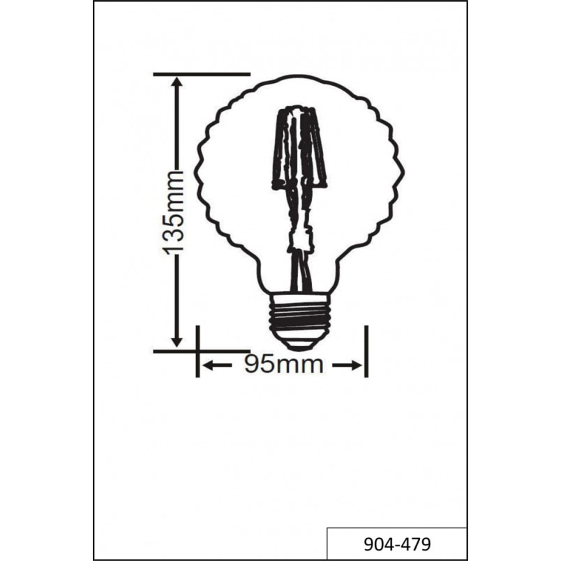 Żarówka Globe Trio E27 4W LED - Dekoracyjna, Bursztynowa