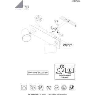 Reflektor sufitowy LED Narcos II - Trio | Nowoczesne oświetlenie