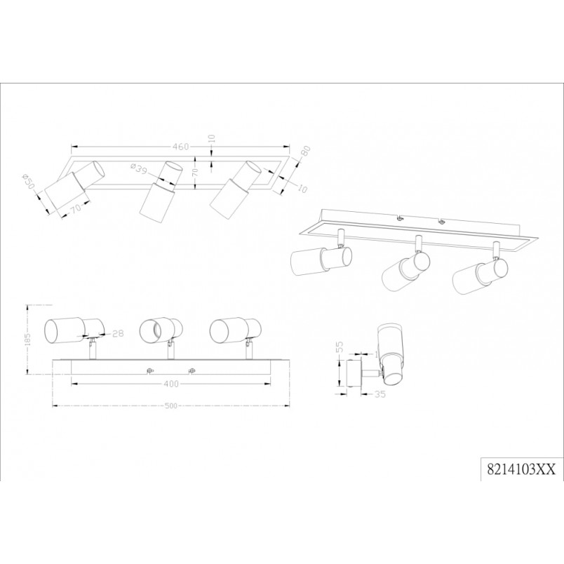 Plafon LED Trio Clapton III | Nowoczesne Oświetlenie