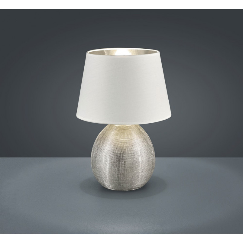 Lampa Luxor 24 biało-srebrna | Nowoczesna lampa ceramiczna Reality