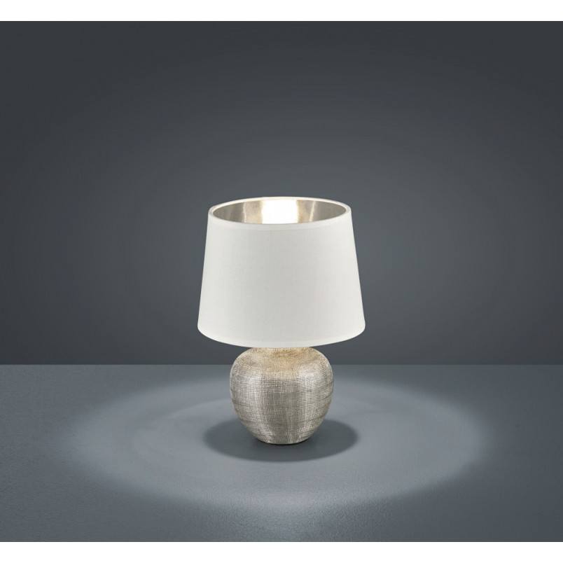 Lampa Luxor 18: Nowoczesna lampa ceramiczna biało-srebrna | Reality