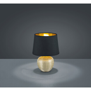 Lampa stołowa glamour czarno-złota Luxor | Reality